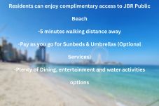 Apartment in Dubai - Dazzling 2BR Apt w/Beach Access at JBR